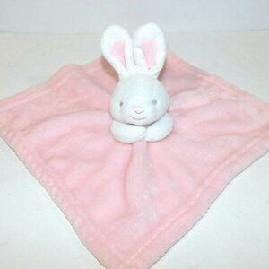 George Bunny Rabbit White Pink Security Blanket Plush Baby Lovey Nunu Soother